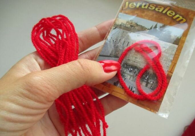 red thread from israel as a talisman of good luck