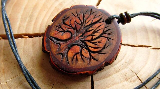 wooden charms for good luck